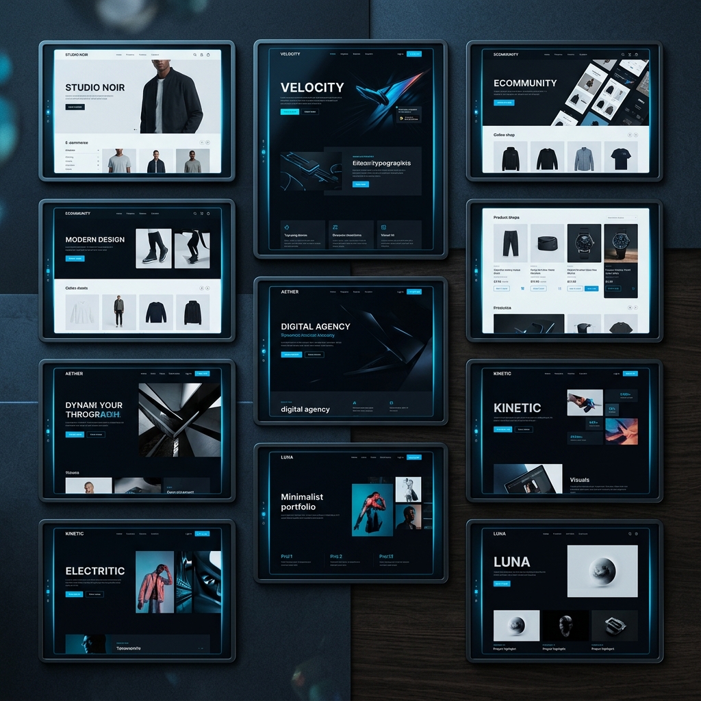 DigiWizy client website mockups portfolio showcase