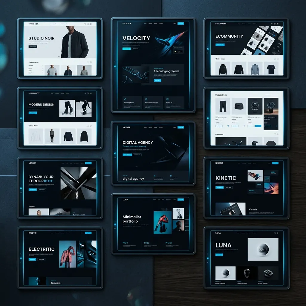 DigiWizy client website mockups portfolio showcase